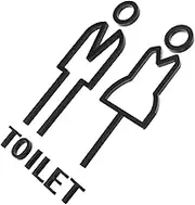 NUOBESTY Bathroom Signage Sign Plates Male Female Acrylic for Office Home or Public Washroom