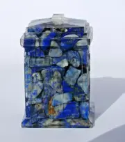 DR WHO TARDIS ORGANITE LAPIS LAZULI & RAINBOW MOONSTONE ORGONE POSITIVE ENERGY