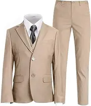 [Tomic] Boys Suit for Kids Tuxedo Suits for Wedding Formal Suit Set Toddler Boy Dress Outfit with Shirt and Tie