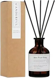 Airelax Reed Diffuser White Peach Oolong Reed Diffuser Set with 120 ml Fresh Scent, Reed Diffuser Sticks, Home Decor & Office Decor