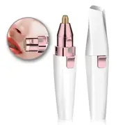 2-in-1 Eyebrow Trimmer Precision Facial Hair Remover, USB Rechargeable