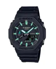 CASIO Men Digital Quartz Casual Watch Classic Dress Green Dial Waterproof Round