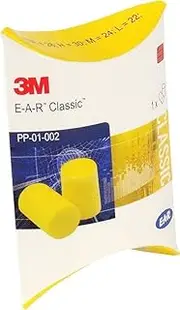 Hangqiao E.A.R. Classic Foam Earplugs, Pack of 20 Pairs, Yellow, In-Ear, Reusable, Noise Protection, Swimming