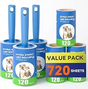 JORAGO Lint Roller and Refill - 720 Sheets Portable Lint Remover Set Extra Sticky, Lint Hair Removal for Clothes, Bed, Furniture, Pets Dog Cat Hair, Couch, Carpet, Home - Pick Up Animal Fur & Fluff
