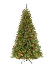National Tree Company 6.5ft North Valley Spruce Tree with 450 Multicolor Lights