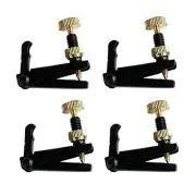 1 Set 4 Full-size 3/4-4/4 Violin String Adjuster Fine Tuners Black