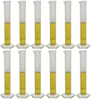 Eisco Labs 50ml Polypropylene Graduated Cylinder, Octagonal Base - Pack of 12