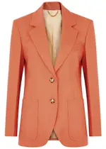 Victoria Beckham Twill Blazer - Orange - 12 (UK12 / M) 12 (UK12 / M)