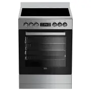 Beko 60cm Freestanding Cooker Multifunctional Oven with Ceramic Cooktop. BFC60VMX1