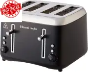 Addison 4-Slice Toaster (RHT514BLK) - Dual Browning Controls, Defrost & Reheat,