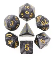 Midnight Iron Dice Set 7 Dice Set Polyhedral DND Dungeons & Dragons Pathfinder