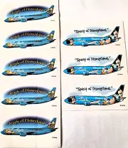 ALASKA Airlines 737 Stickers 5 Magic of Disneyland 3 Mickey + Minnie Mouse
