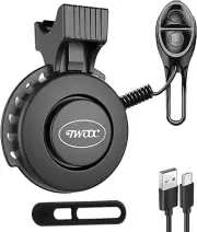 Electric Bike Horn, USB Rechargeable Bicycle Bell 80-100DB Waterproof 4 Sound Mo