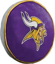Northwest NFL Minnesota Vikings Vintage Grey, Round Travel Cloud Pillow, 15 inches, Team Colors