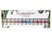 Billionaire - Nail Liner Art UV LED Gel Polish Glitter Kit - 12 Colors 8ml