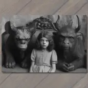 FLATCARD Girl Monster Weird Creepy Imaginary Friend Nightmare Scary Unusual Pets