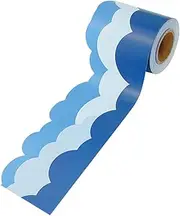 PLAFOPE Bulletin Board Sky Border Paper Classroom Wall Decor Whiteboard Trim Strips Rolled Border Strips Quick Setup