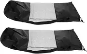 VICASKY 2 Pcs Yoga Mat Storage Bag Yoga Gym Bag Sports Fitness Supply Storage Container Oxford Cloth Black