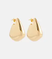 [Bottega Veneta] Bottega Veneta Fin Small 18kt gold-plated sterling silver earrings One Size gold