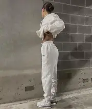 NEW & SHIP FAST Saski Tracksuit Pants | White XS Sold Out Casual Winter