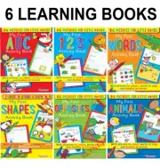 6 X FIRST LEARNING AGE 3-4 NUMBERS, ABC,OPPO,ANIMALS & SHAPES BOOKS COLOUR COPY
