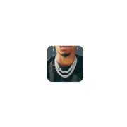 Mens Cuban Link Chain Silver/Gold 8''16''18''20''22''24'' Necklace Iced Out T...