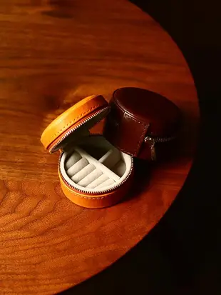 【頭層牛皮】手工復古首飾盒戒指耳環項鏈旅行收納盒真皮飾品盒