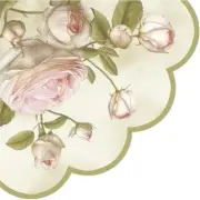 Round Paper Napkins Lucy Pink Roses Decoupage