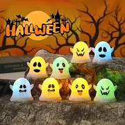 1 Pc Halloween Cute Expressions Ghost Light LED Candle Light Venue Decoration Props Pumpkin Nightlight Decoration Ornament