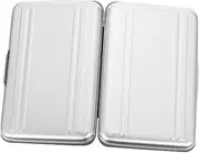 KONTONTY Card Case Memory Card Box Keeper for Camera Memory Drop Resistant Storage Case Silver Grey Compact Sturdy