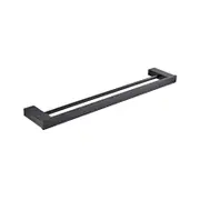 Vellano Elice Square 610mm Double Towel Rail Black