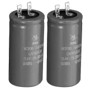2Pcs Motor Start Capacitor, 75uf 300V 50/60Hz CD60 Running Capacitor