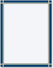 Tattersall Border Papers, 8.5 x 11 Inch, 28lb Laser and Inkjet Printer Compatible Paper, 25 or 100 Count, Pack of 25, 8.5-x-11-Inch