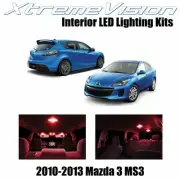 XtremeVision Interior LED for Mazda 3 MS3 Sedan Hatch 10-13 (7 PCS) Red (for: Mazda)