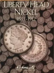 1883 - 1912 LIBERTY HEAD NICKEL COIN FOLDER H. E. HARRIS / WHITMAN - NEW