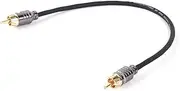1PC Stereo Cables Male to Male Aux Cable Jack for Home Theater TV DVD CD Loudspeaker Box Power Amplifier(Black-WH,0.5m)