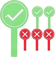 LOPUNER 6Pcs Handheld Vote Paddle Classroom Judging Board Game Judging Paddle with Smooth Edges for Teachers and Events