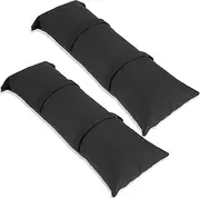 2Pcs Oxford Cloth Arched Sand Bags with Straps Weatherproof Fillable Outdoor Furniture Sandbags Tear Resistant Umbrella Base Weight Bags for Outdoor Patio