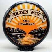GOLDEN WEST OIL COMPANY 13.5" Gas Pump Globe - SHIPS ASSEMBLED! MADE IN THE USA!