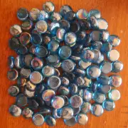 App 500 grams of aqua coloured glass pebbles- Suit aquariums.