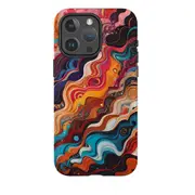 For iPhone 15 Pro Max Tough Case Compatible with MagSafe Waves Of The Sun