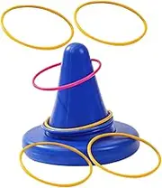 Single Leg Stool Corner Chair Boys and Girls Creative Plaything Exercise Equipment Safe Plastic Ring Throwing Game for Preschoolers Indoor/Outdoor Toy