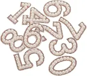 VINTORKY 10pcs Sparkly Pearl Rhinestone Number Patches DIY Iron Appliques for Clothing Easy Application for T Shirts Skirts More Stylish Update for Your Wardrobe