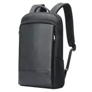 Waterproof Business Laptop Backpack - Genuine Leather Lightweight