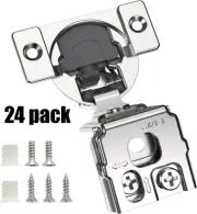 Chibery 24 Pack Cabinet Hinges 1-1/2" Overlay 3D Soft Close Concealed 105° Angle