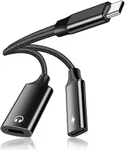 USB C to Lightning Audio Adapter, USB Type C Male to Lightning Female Headphones Converter & PD 60W Charging Dongle Compatible with iPad Pro 2021/2022, iPad Air 2020/2022, MacBook, Galaxy S23/S22/S21