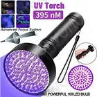 100 LED UV Flashlight Torch Light Ultraviolet Blacklight Inspection Lamp 395 nM