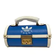 Gucci Adidas Golf Ball Case Handbag Shoulder Bag 2Way 723801 Blue White Men'S Wo