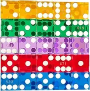Yuanhe Grade AAA Precision 19mm Serialized Casino Craps Dice Set of 25 with Razor Edges and Corners-Multi-Color