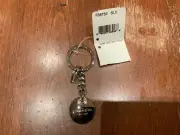 NWT Coach Silver Metal Disc Key Chain/KeyRing/Key Fob
